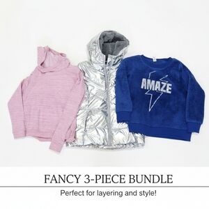 Bundle Of Hoodies Puffer Jacket Silver